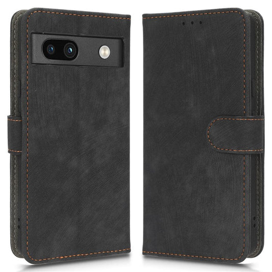 For Google Pixel 7a PU Leather Flip Folio Case Wallet RFID Blocking Protection Stand Phone Cover - Black