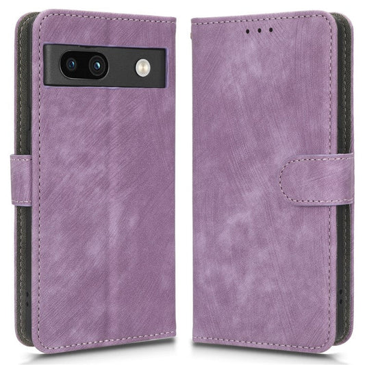 For Google Pixel 7a PU Leather Flip Folio Case Wallet RFID Blocking Protection Stand Phone Cover - Purple