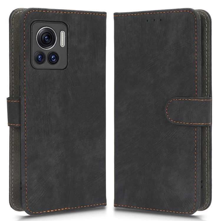 For Motorola Edge 30 Ultra 5G / Edge X30 Pro RFID Blocking Phone Case Stand PU Leather Phone Wallet Cover - Black