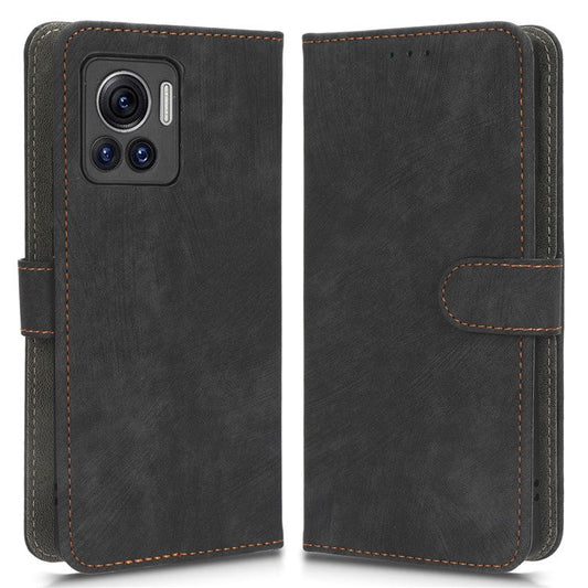 For Motorola Edge 30 Ultra 5G / Edge X30 Pro RFID Blocking Phone Case Stand PU Leather Phone Wallet Cover - Black