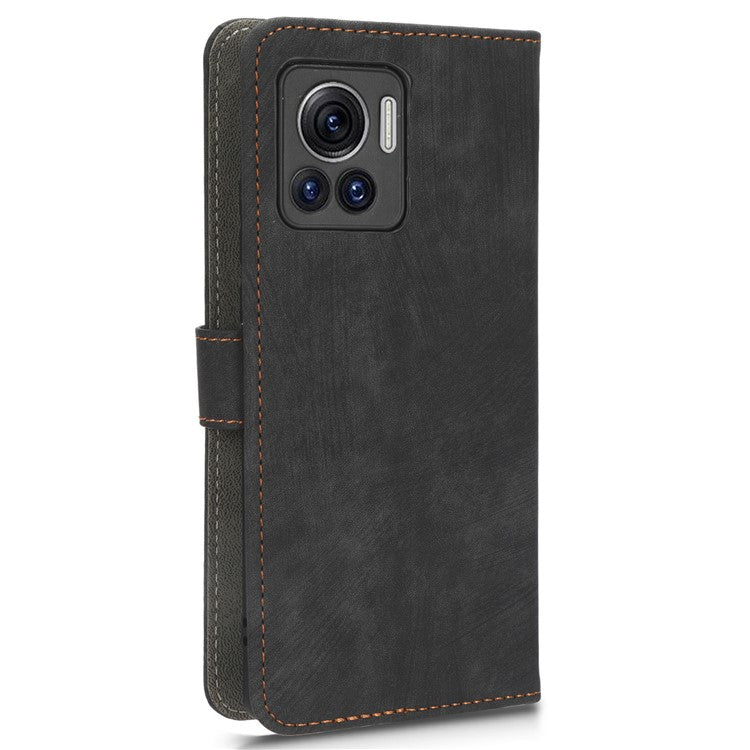 For Motorola Edge 30 Ultra 5G / Edge X30 Pro RFID Blocking Phone Case Stand PU Leather Phone Wallet Cover - Black