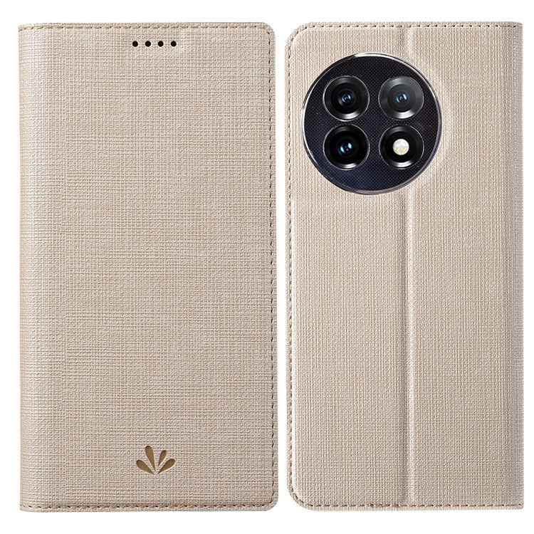 VILI DMX Series for OnePlus 11 5G PU Leather Phone Case Card Slots Mobile Phone Stand Cover - Khaki