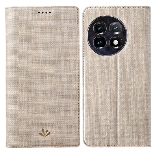 VILI DMX Series for OnePlus 11 5G PU Leather Phone Case Card Slots Mobile Phone Stand Cover - Khaki