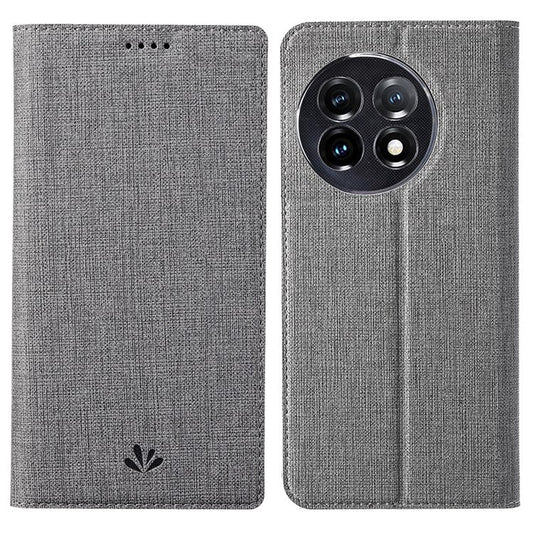 VILI DMX Series for OnePlus 11 5G PU Leather Phone Case Card Slots Mobile Phone Stand Cover - Grey