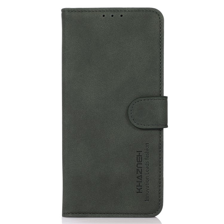 KHAZNEH For Honor X9a / X40 / Magic5 Lite 5G Textured Leather Wallet Cover Folding Stand Shockproof Mobile Case - Green