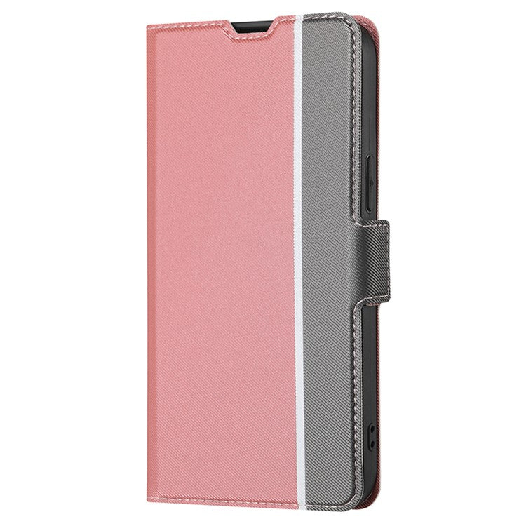 For Honor X40 5G / X9a 5G / Magic5 Lite 5G Twill Texture Leather Stand Phone Case Card Holder Full Protection Shell - Pink