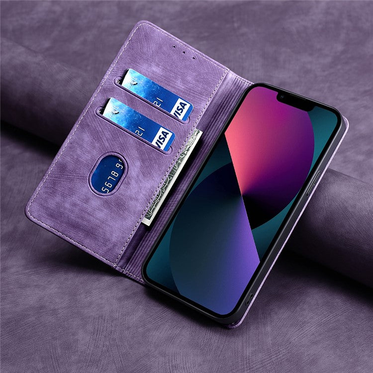 For Honor X9a 5G / X40 5G / Magic5 Lite 5G RFID Blocking Phone Cover Leather Wallet Stand Phone Case - Purple