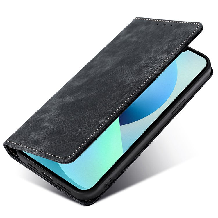 For Honor X9a 5G / X40 5G / Magic5 Lite 5G RFID Blocking Phone Cover Leather Wallet Stand Phone Case - Black