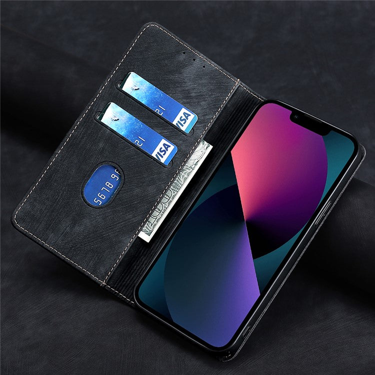 For Honor X9a 5G / X40 5G / Magic5 Lite 5G RFID Blocking Phone Cover Leather Wallet Stand Phone Case - Black