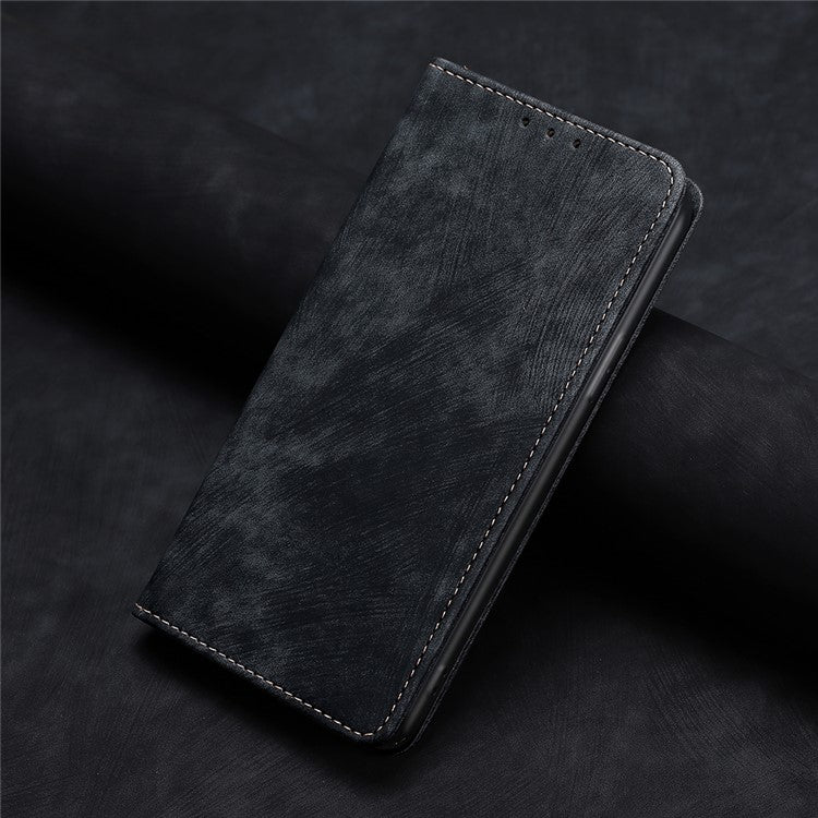 For Honor X9a 5G / X40 5G / Magic5 Lite 5G RFID Blocking Phone Cover Leather Wallet Stand Phone Case - Black