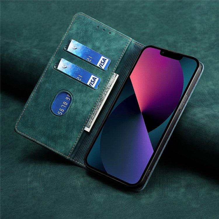 For Honor X9a 5G / X40 5G / Magic5 Lite 5G RFID Blocking Phone Cover Leather Wallet Stand Phone Case - Green