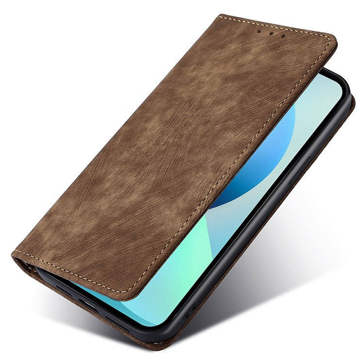 For Honor X9a 5G / X40 5G / Magic5 Lite 5G RFID Blocking Phone Cover Leather Wallet Stand Phone Case - Brown