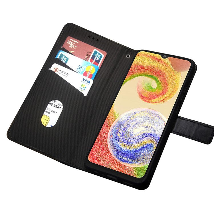IDEWEI For Samsung Galaxy A34 5G Anti-scratch Leather Phone Case Color Splicing Stand Card Holder Phone Cover - Purple