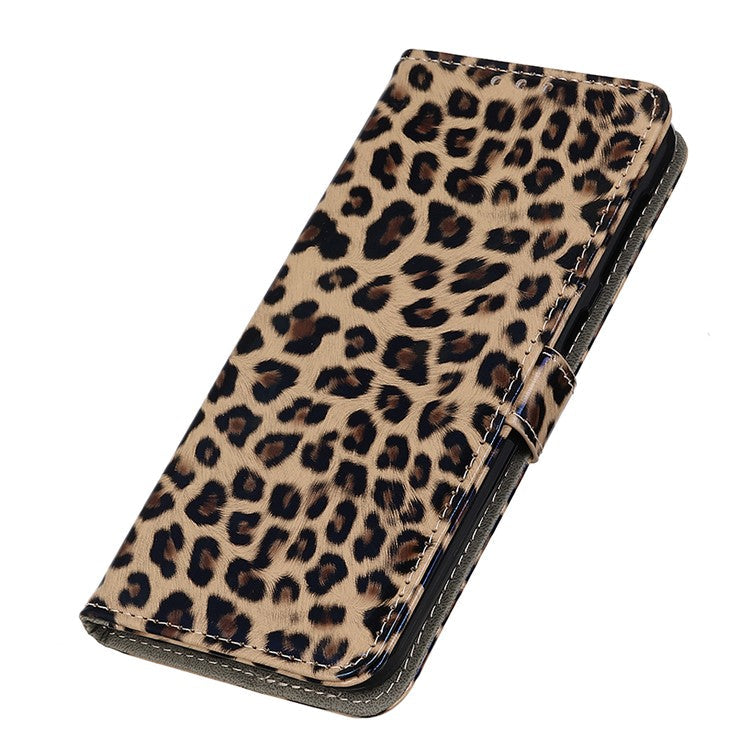 Flip Leather Phone Case For OnePlus Ace 2 5G / 11R 5G , Leopard Pattern Anti-fall Phone Cover with Wallet Stand