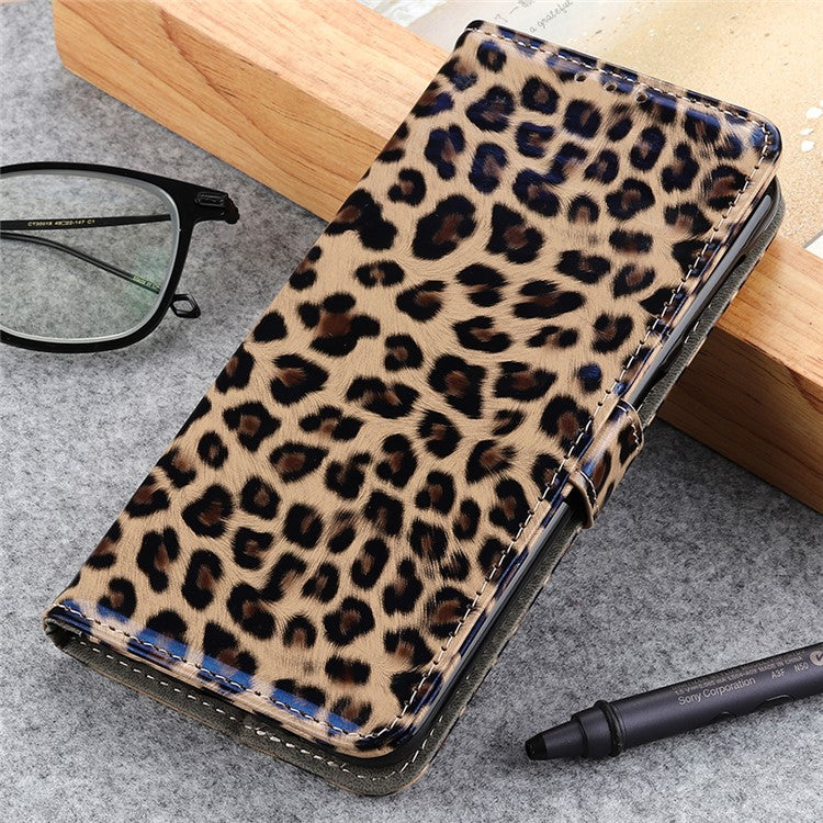 Flip Leather Phone Case For OnePlus Ace 2 5G / 11R 5G , Leopard Pattern Anti-fall Phone Cover with Wallet Stand