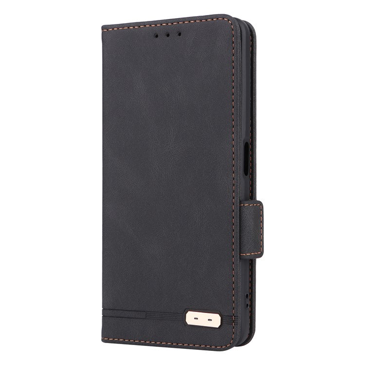 Anti-drop Phone Cover For OnePlus Nord CE 3 Lite 5G , Hardware Decor Flip Leather Wallet Phone Case with Stand - Black