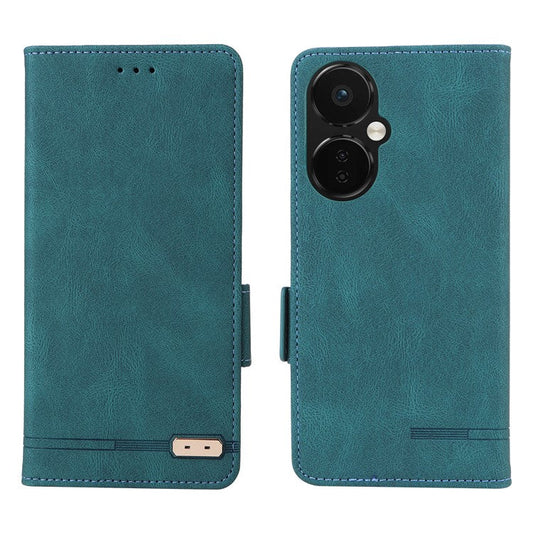 Anti-drop Phone Cover For OnePlus Nord CE 3 Lite 5G / Nord N30 5G , Hardware Decor Flip Leather Wallet Phone Case with Stand - Blue