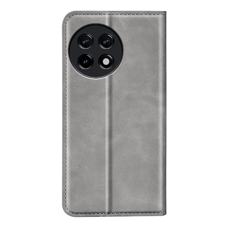 For OnePlus Ace 2 5G / 11R 5G Skin-touch Stand Wallet Case PU Leather Flip Phone Cover - Grey