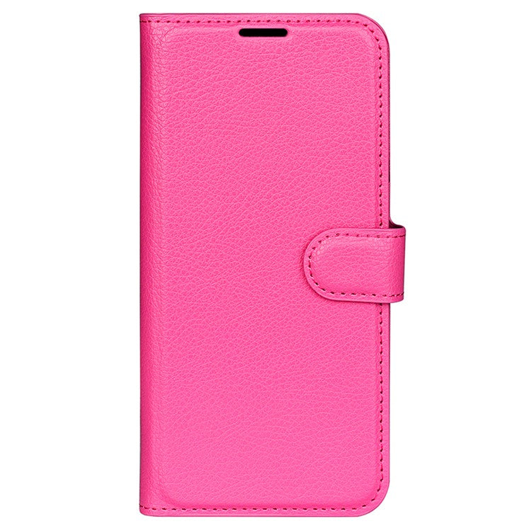 Shockproof Phone Case for OnePlus Ace 2 5G / 11R 5G Litchi Texture Wallet Phone Cover with Stand - Rose