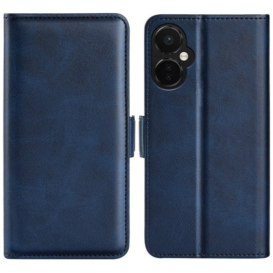 For OnePlus Nord CE 3 Lite 5G / Nord N30 5G Phone Case Leather Calf Texture Magnetic Stand Wallet Cell Phone Cover - Blue