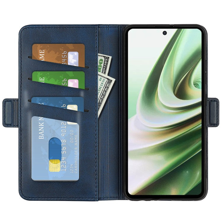 For OnePlus Nord CE 3 Lite 5G / Nord N30 5G Phone Case Leather Calf Texture Magnetic Stand Wallet Cell Phone Cover - Blue