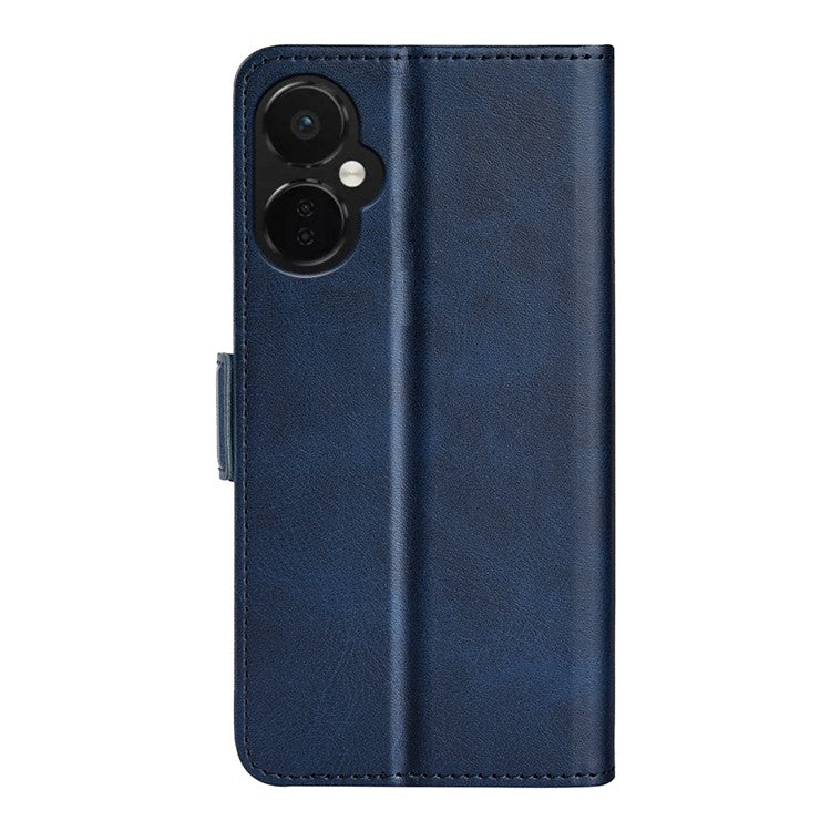 For OnePlus Nord CE 3 Lite 5G / Nord N30 5G Phone Case Leather Calf Texture Magnetic Stand Wallet Cell Phone Cover - Blue