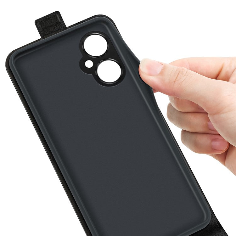 Crazy Horse Texture Leather Phone Case for OnePlus Nord CE 3 Lite 5G / Nord N30 5G , Card Holder Vertical Flip Cover - Black