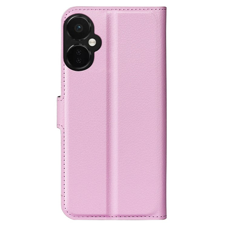For OnePlus Nord CE 3 Lite 5G / Nord N30 5G Litchi Texture Leather Phone Stand Wallet Cover Anti-Dust Flip Case - Pink