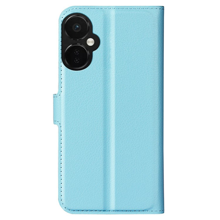 For OnePlus Nord CE 3 Lite 5G / Nord N30 5G Litchi Texture Leather Phone Stand Wallet Cover Anti-Dust Flip Case - Blue