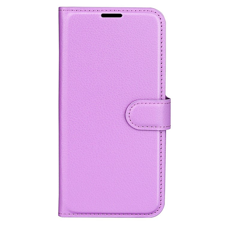 For OnePlus Nord CE 3 Lite 5G / Nord N30 5G Litchi Texture Leather Phone Stand Wallet Cover Anti-Dust Flip Case - Purple