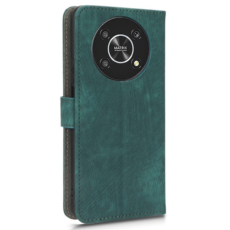 For Honor Magic4 Lite 5G / X9 5G / X30 5G Phone Bag Case RFID Blocking Wallet Leather Stand Phone Cover with Strap - Green