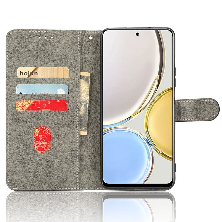 For Honor Magic4 Lite 5G / X9 5G / X30 5G Phone Bag Case RFID Blocking Wallet Leather Stand Phone Cover with Strap - Brown