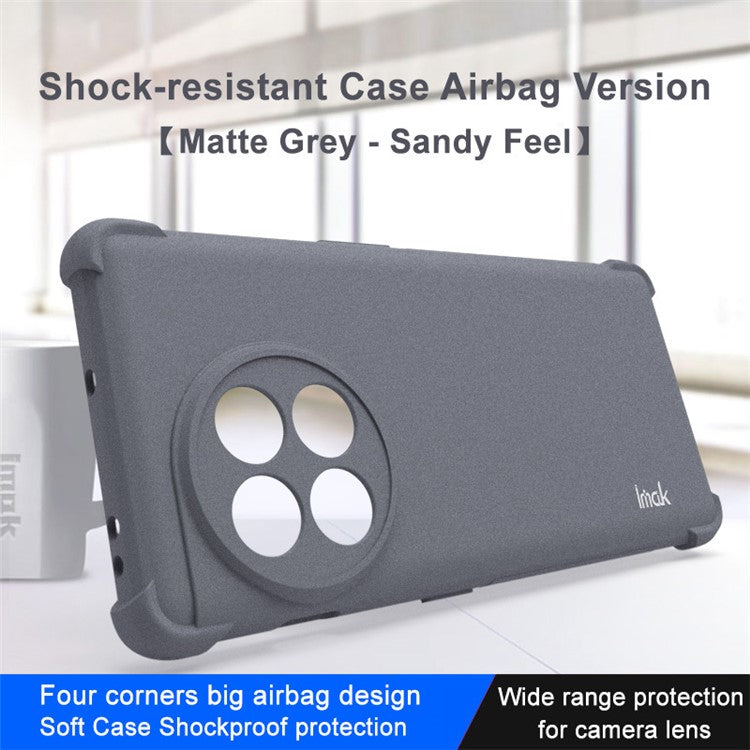 IMAK For OnePlus Ace 2 5G / 11R 5G Matte Phone Case Four Corners Airbag Anti-drop TPU Phone Cover - Grey