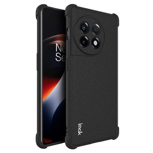 IMAK For OnePlus Ace 2 5G / 11R 5G Matte Phone Case Four Corners Airbag Anti-drop TPU Phone Cover - Black