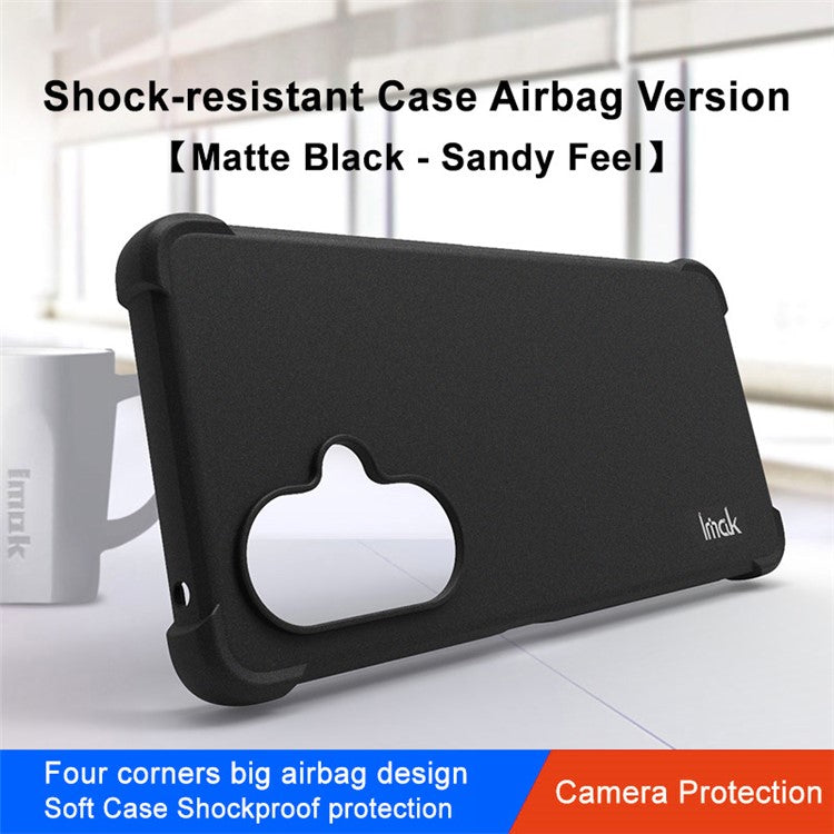 IMAK For OnePlus Nord CE 3 Lite 5G / Nord N30 5G Matte TPU Phone Case Anti-drop Four Corners Airbag Smartphone Cover - Black