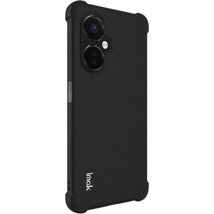IMAK For OnePlus Nord CE 3 Lite 5G / Nord N30 5G Matte TPU Phone Case Anti-drop Four Corners Airbag Smartphone Cover - Black