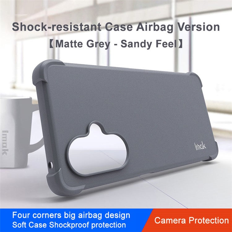 IMAK For OnePlus Nord CE 3 Lite 5G / Nord N30 5G Matte TPU Phone Case Anti-drop Four Corners Airbag Smartphone Cover - Grey