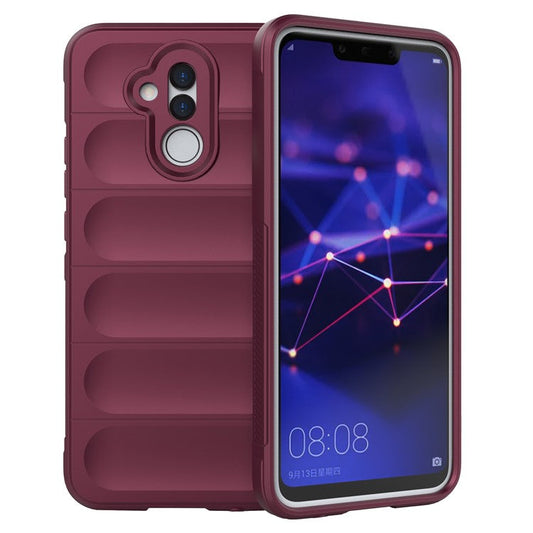 For Huawei Mate 20 Lite TPU Back Protector Phone Case Anti-fall Rugged Cell Phone Cover - Wine Red