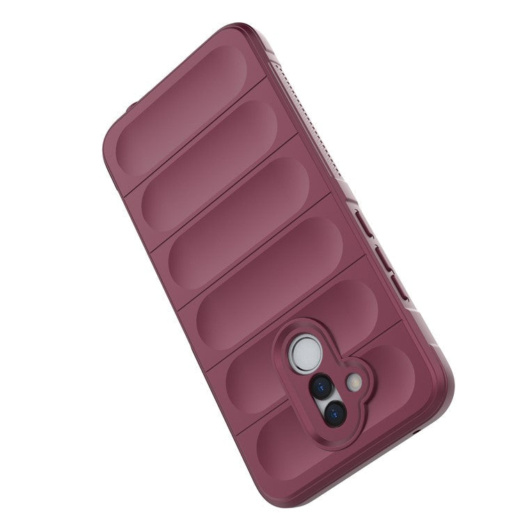 For Huawei Mate 20 Lite TPU Back Protector Phone Case Anti-fall Rugged Cell Phone Cover - Wine Red
