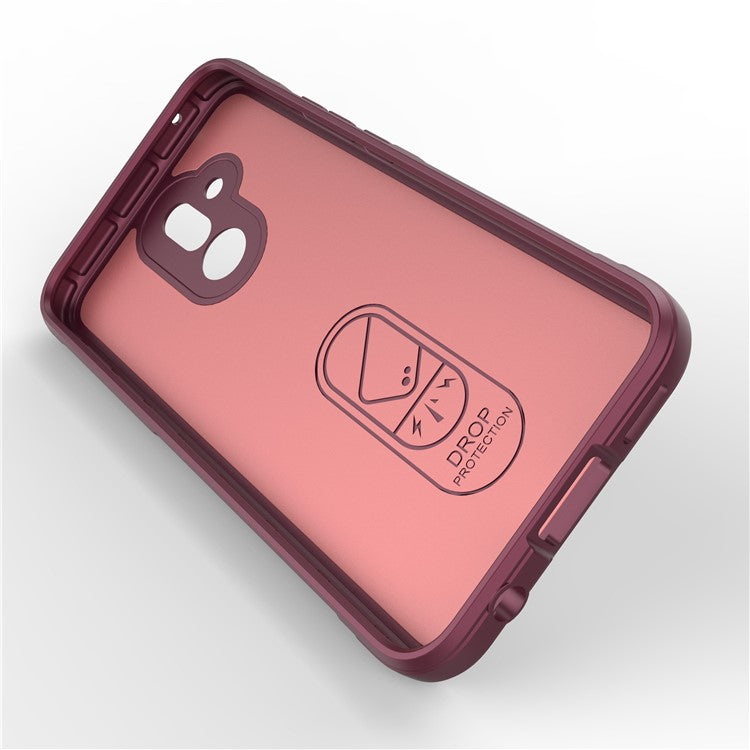 For Huawei Mate 20 Lite TPU Back Protector Phone Case Anti-fall Rugged Cell Phone Cover - Wine Red