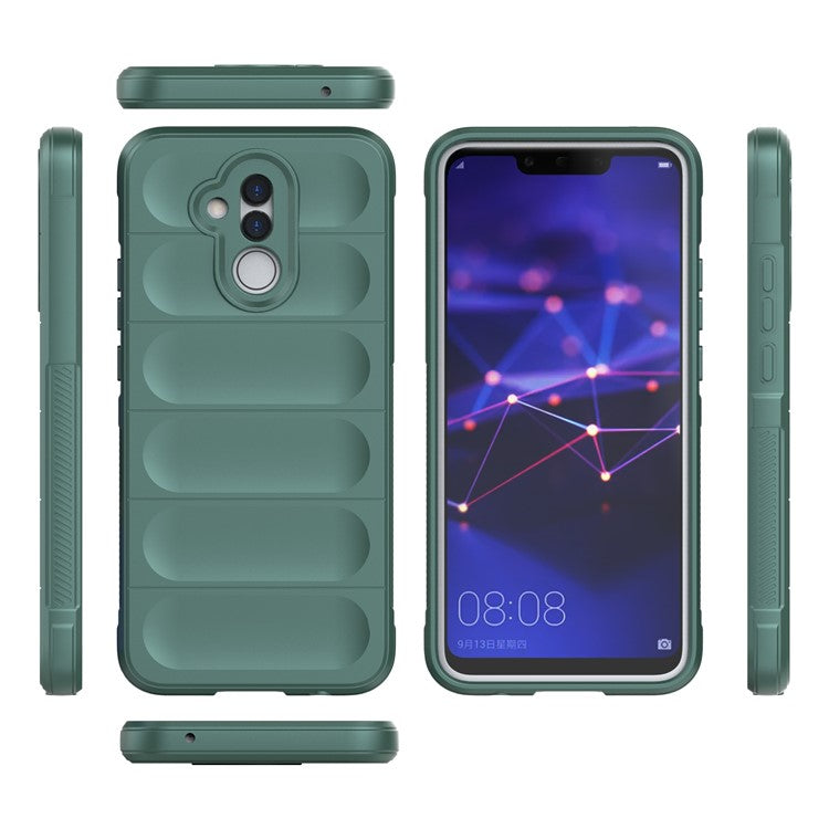 For Huawei Mate 20 Lite TPU Back Protector Phone Case Anti-fall Rugged Cell Phone Cover - Green