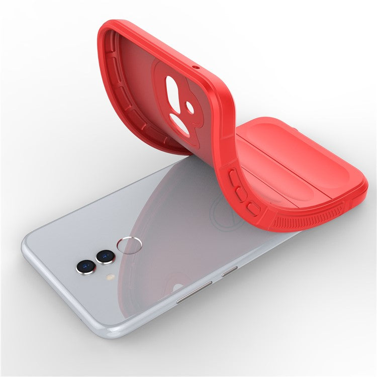 For Huawei Mate 20 Lite TPU Back Protector Phone Case Anti-fall Rugged Cell Phone Cover - Red