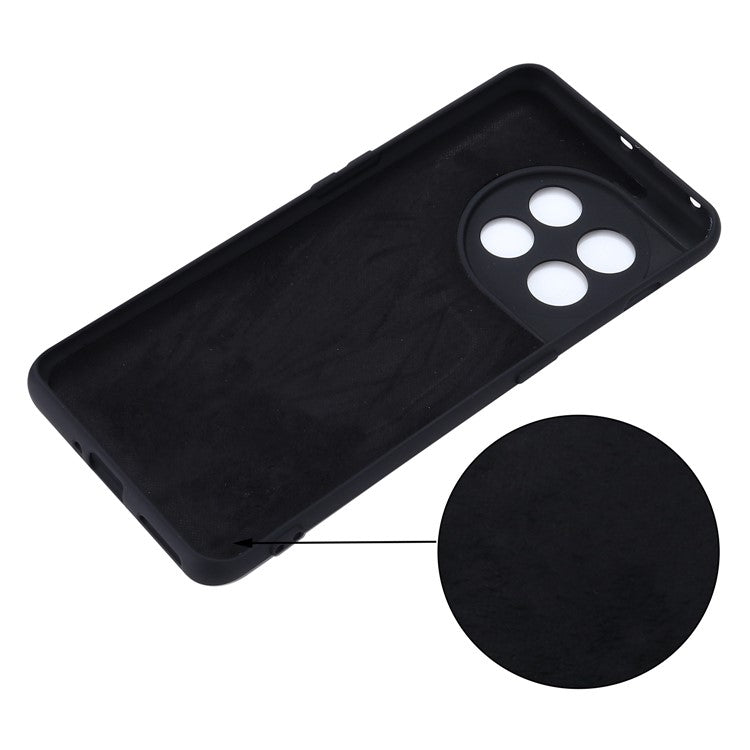 For OnePlus 11 5G Liquid Silicone Phone Case Camera Protection Anti-Scratch Cover - Black