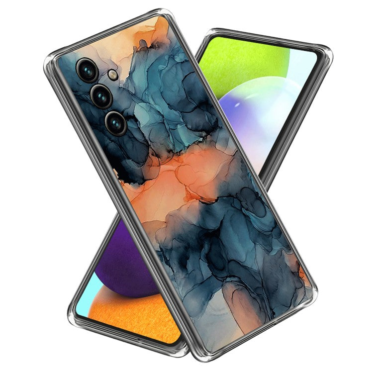 For Samsung Galaxy A34 5G Phone Case Abstract Marble Printed IMD TPU Protective Cover - Style A