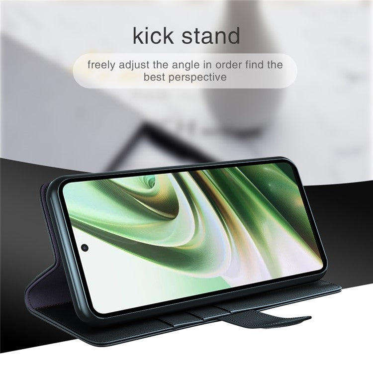 For OnePlus Nord CE 3 Lite 5G / Nord N30 5G Mobile Phone Case Genuine Split Leather Stand Wallet Phone Cover - Brown