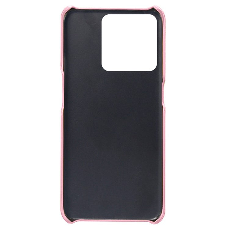 For OnePlus 10T 5G / Ace Pro 5G Phone Back Cover Dual Card Slots PC+PU Leather Phone Case - Rose Gold