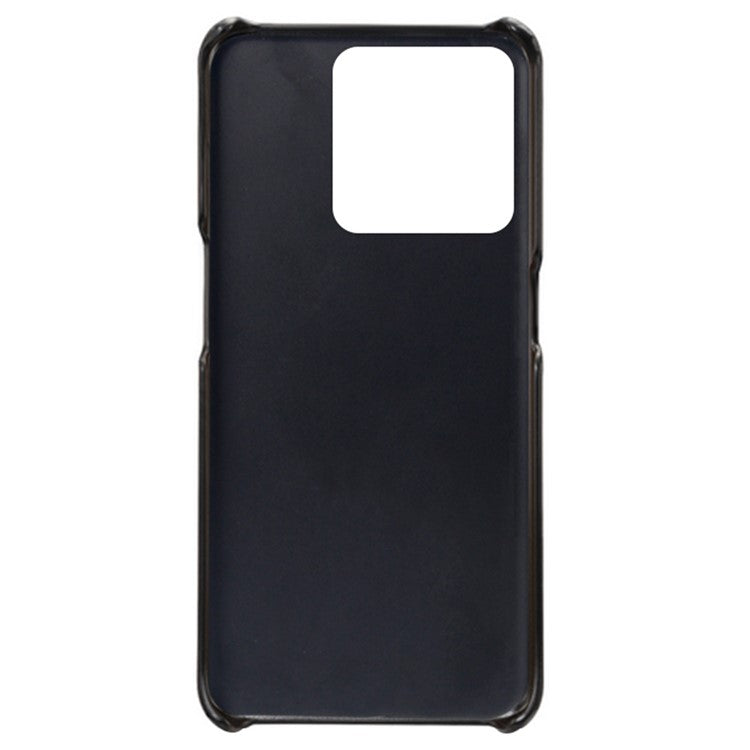For OnePlus 10T 5G / Ace Pro 5G Phone Back Cover Dual Card Slots PC+PU Leather Phone Case - Black