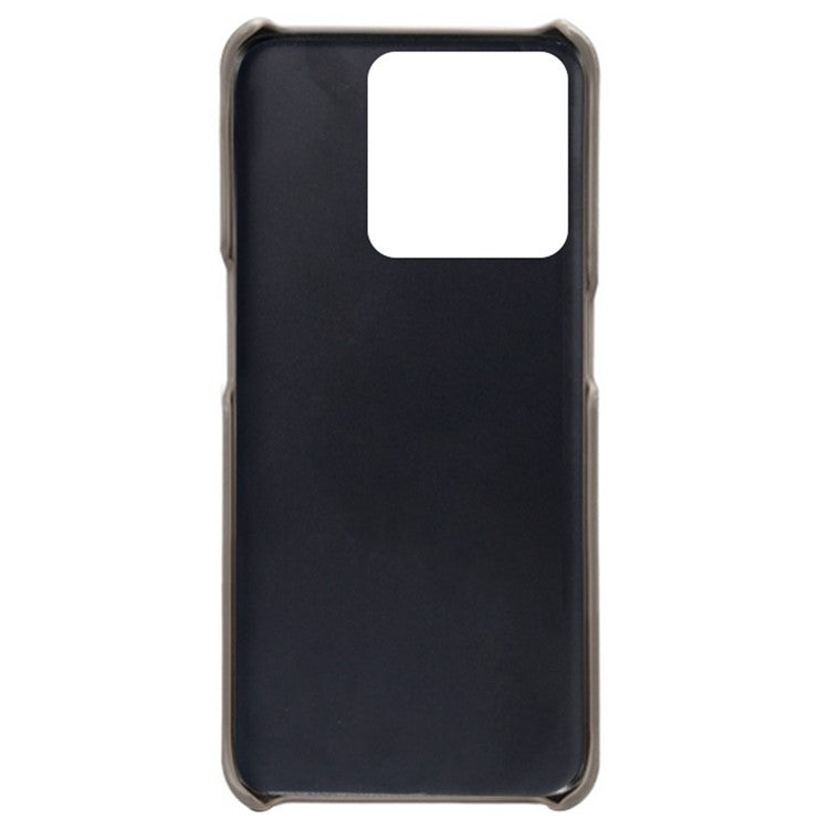 For OnePlus 10T 5G / Ace Pro 5G Phone Back Cover Dual Card Slots PC+PU Leather Phone Case - Grey