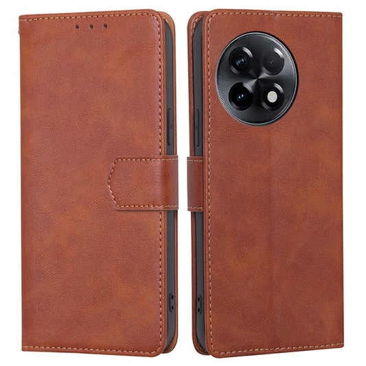 For OnePlus Ace 2 5G / 11R 5G PU Leather Wallet Phone Case Flip Stand RFID Blocking Protective Cover - Brown