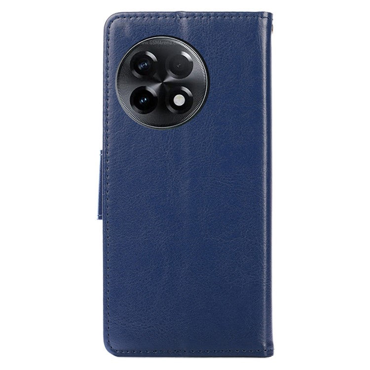 For OnePlus Ace 2 5G / 11R 5G PU Leather Wallet Phone Case Anti-drop Stand Protective Cover - Sapphire